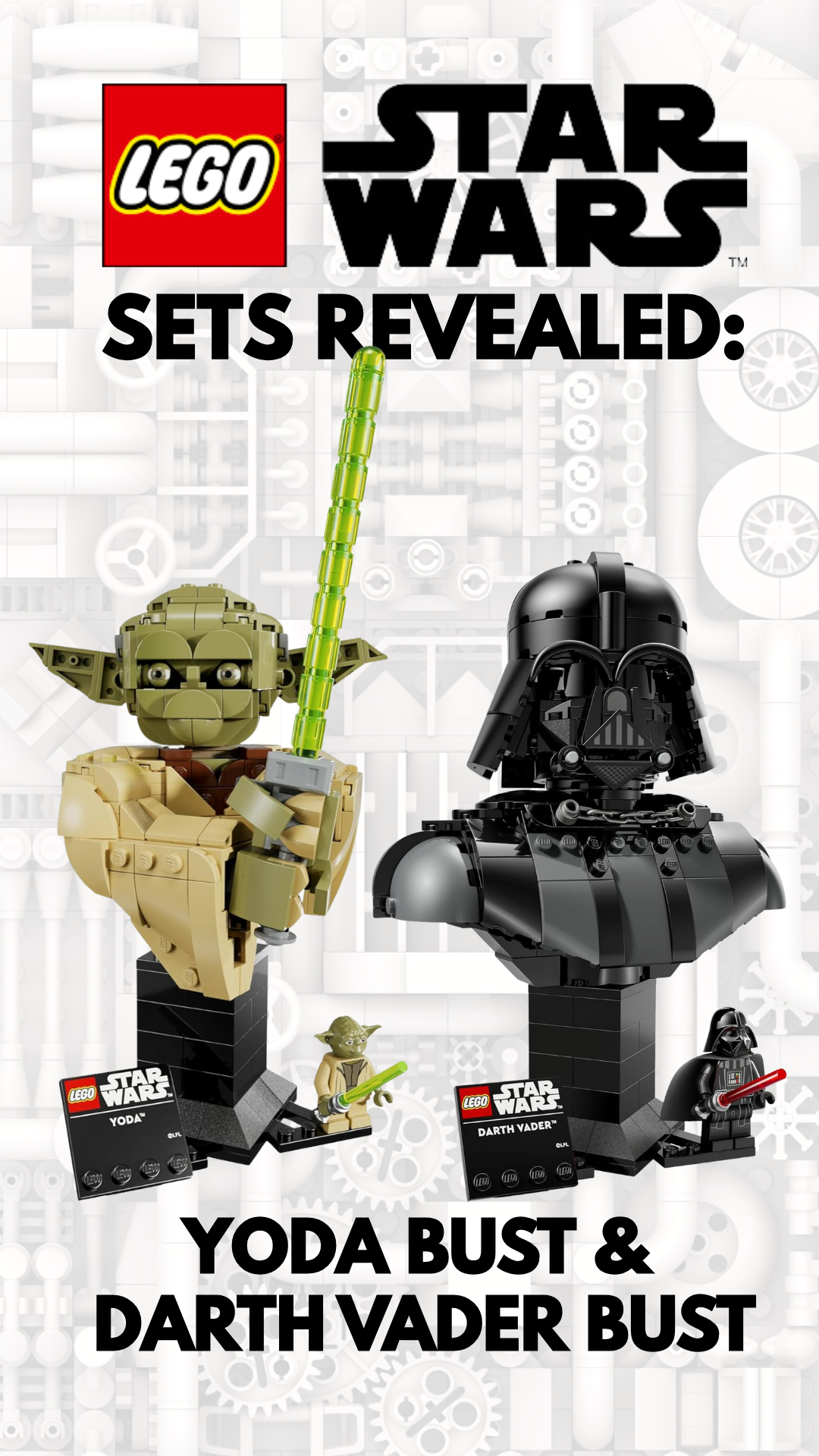LEGO Star Wars Surprise Reveal: 75438 Yoda Bust and 75439 Darth Vader Bust